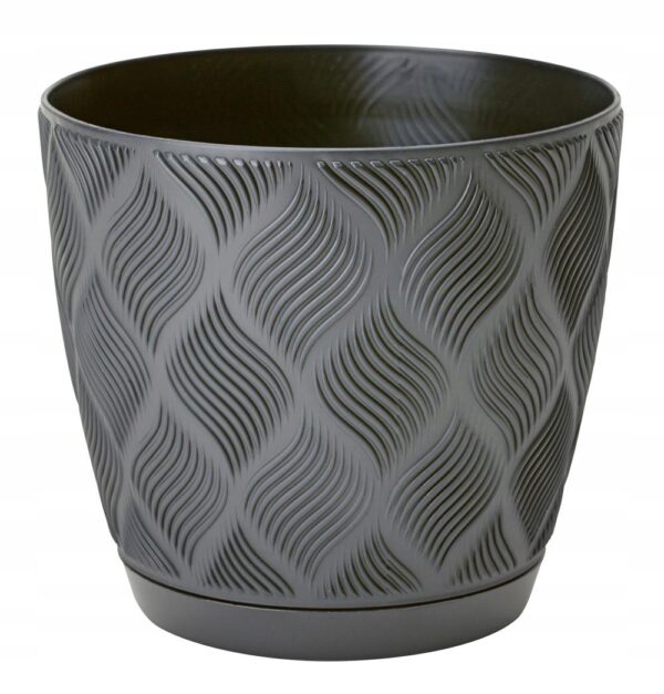 DONICZKA Z PODSTAWKĄ FLOW PETIT 17 CM ANTRACYT