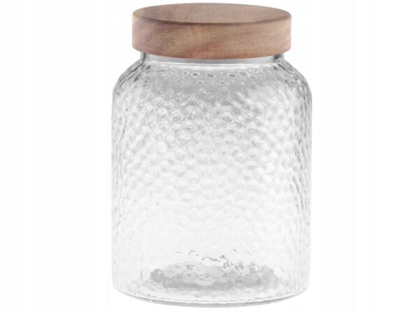 POJEMNIK SZKLANY słój dekoracyjny na mąkę ciastka zakrętka RAVI DECOR 900ml - obrazek 3