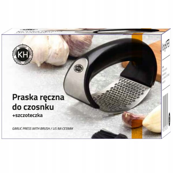 Praska Wyciskacz do czosnku stalowa Konighoffer szczoteczka 10,5x5x7cm - obrazek 8