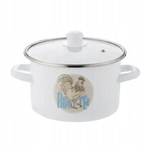 Garnek emaliowany tradycyjny KOGUT 22 cm 5,3 l Emalia Pleszew