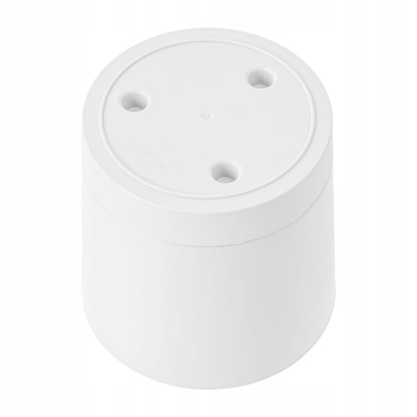 Doniczka TUBO 30 cm plastikowa z podstawką BIAŁA - obrazek 6