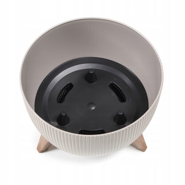 DONICZKA NA NÓŻKACH MISA ROMA JUMPER PRĄŻKOWANA BIAŁA ⌀ 33 CM Z WKŁADEM - obrazek 2