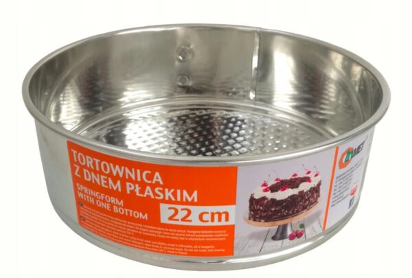 Tortownica Blacha Forma do pieczenia ocynowana z fakturowanym dnem 28 cm - obrazek 8