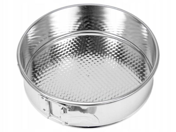 Tortownica blacha okragła ocynowana z fakturowanym dnem 24 cm - obrazek 2