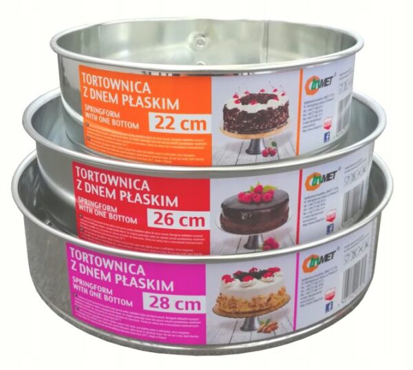 Tortownica Blacha Forma do pieczenia ocynowana z fakturowanym dnem 28 cm - obrazek 7