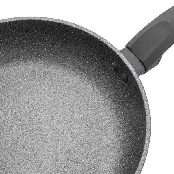 Patelnia kamienna nieprzywierająca Lava Stone 28 cm szara - obrazek 4