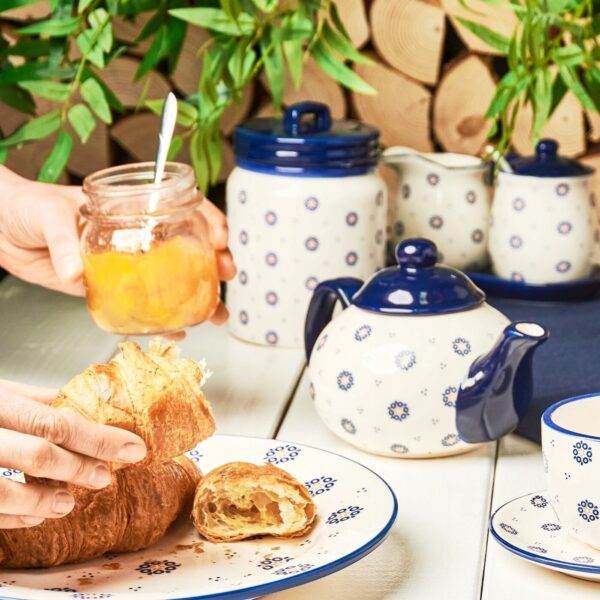 Filiżanka ze spodkiem ceramika Folklor duża do kawy herbaty ludowy 300 ml - obrazek 9