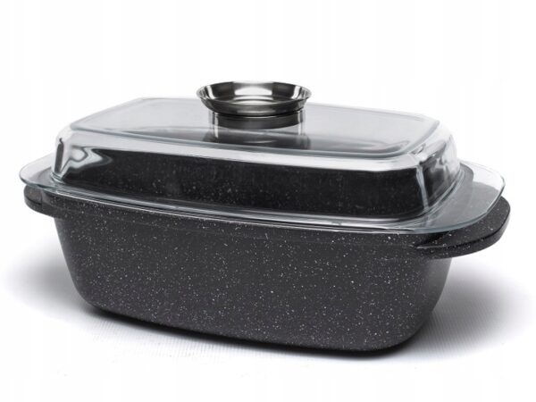 Brytfanna kamienna aluminiowa Lava Stone 4,5 l 32x11 cm - obrazek 4