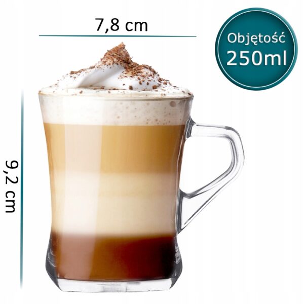 Szklanka Kubek Kwadratowy Geo szkło 250 ml - obrazek 4