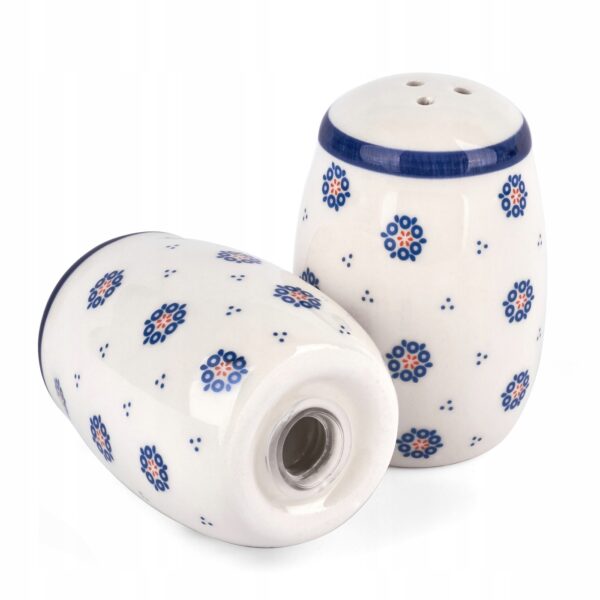 Solniczka i pieprzniczka FOLKLOR ceramika ludowe wzory 5x7,7 cm - obrazek 2