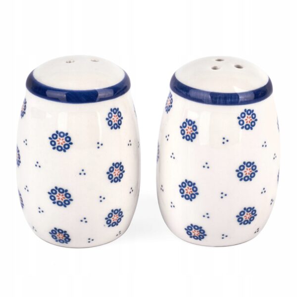 Solniczka i pieprzniczka FOLKLOR ceramika ludowe wzory 5x7,7 cm