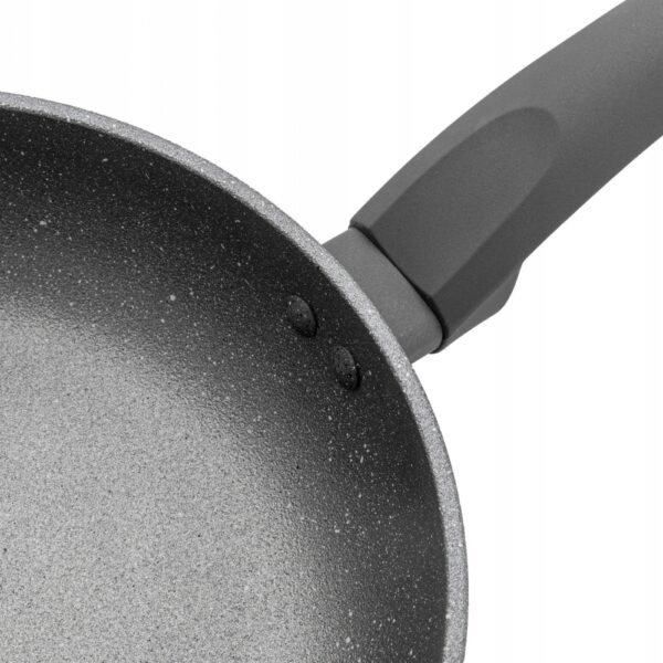 Patelnia kamienna nieprzywierająca Lava Stone 28 cm szara - obrazek 10