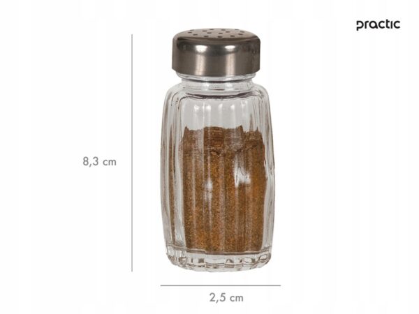Solniczka Practic pojemnik na przyprawy szklana z metalową zakrętką 50 ml - obrazek 11