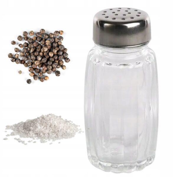 Solniczka Practic pojemnik na przyprawy szklana z metalową zakrętką 50 ml