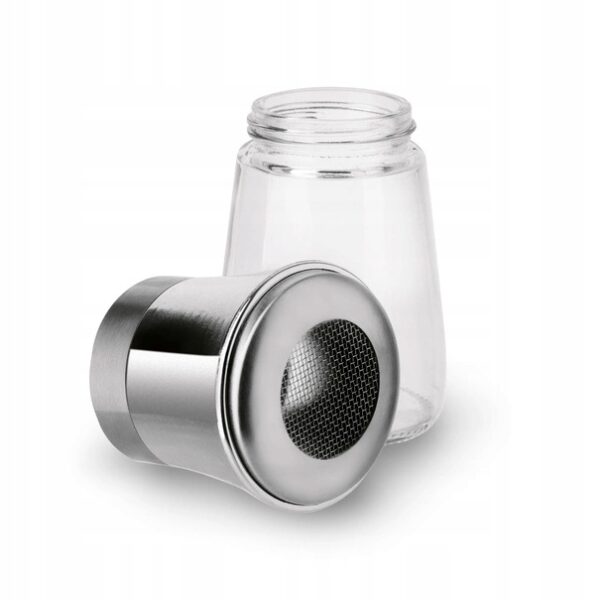 Przesiewacz Solniczka i pieprzniczka 2w1 szklane metalowa zakrętka - obrazek 2