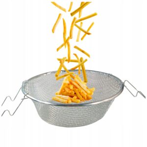 Koszyk Sitko do smażenia frytek pączków składany stal nierdzewna 24cm