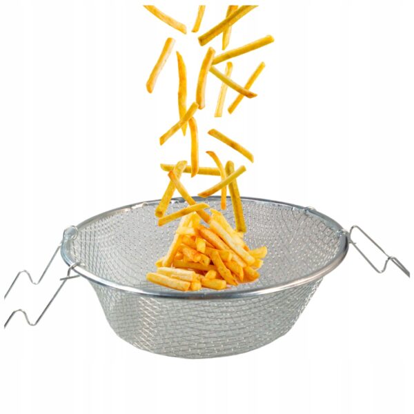 Koszyk Sitko do smażenia frytek pączków składany stal nierdzewna 24cm