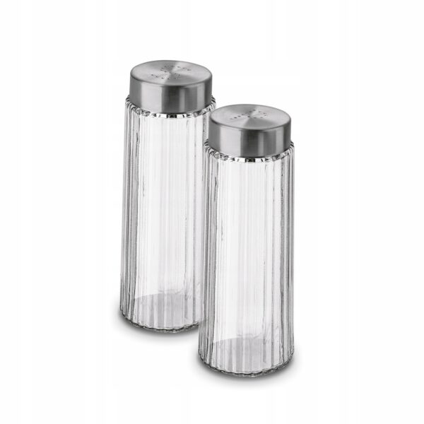 Przyprawniki kuchenne na stół SZKLANA SOLNICZKA PIEPRZNICZKA 2 sztuki 170ml - obrazek 2