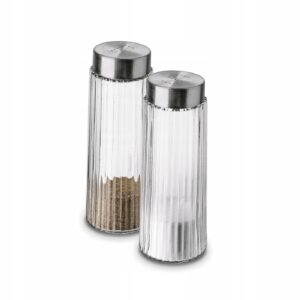 Przyprawniki kuchenne na stół SZKLANA SOLNICZKA PIEPRZNICZKA 2 sztuki 170ml