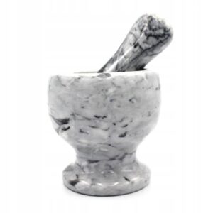 Moździerz kuchenny kamienny marmurowy szary 10,5x10,5 cm