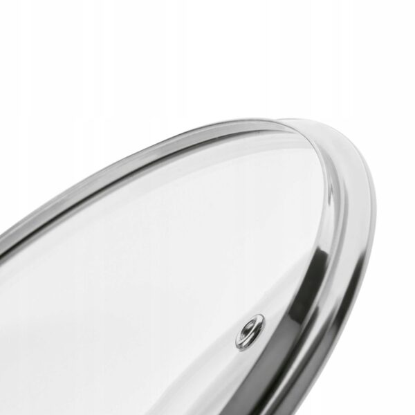 Pokrywka 22 cm szklana metalowy rant Odpowietrznik Żaroodporna - obrazek 5