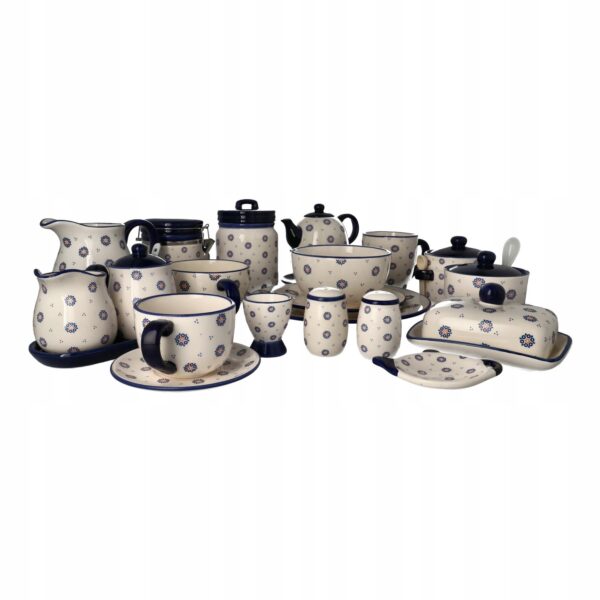 Cukiernica Ceramiczna Folklor Biało-Niebieska cukierniczka - obrazek 8