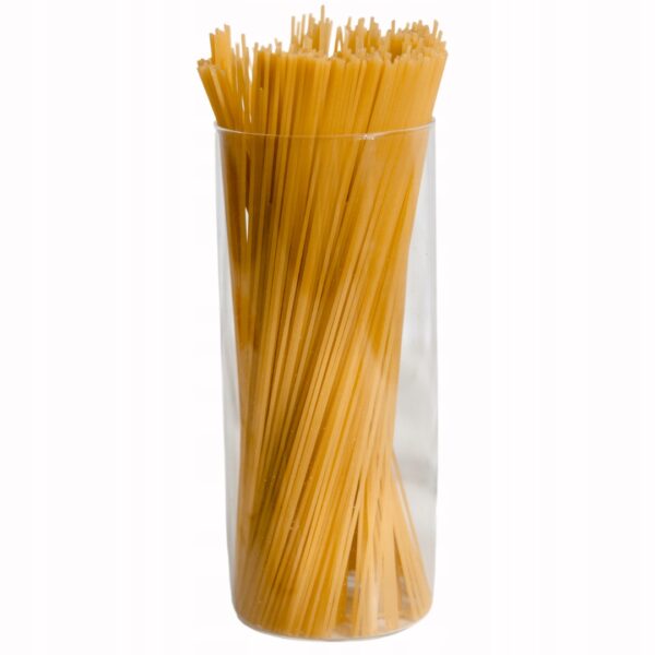 Pojemnik szklany na makaron artykuły sypkie z bambusową pokrywa 10x22cm - obrazek 9