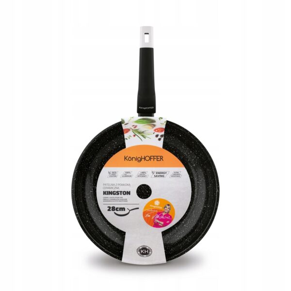 Patelnia ceramiczna MARMURKOWA indukcja nieprzywierająca 28 cm