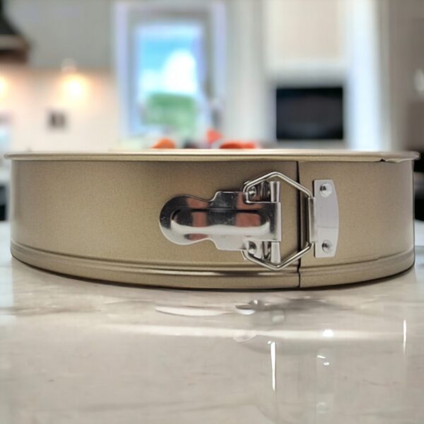 Tortownica BLACHA forma do pieczenia okrągła 28 cm ZŁOTA - obrazek 2