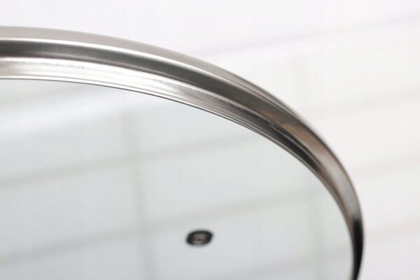 Pokrywka 32 cm szklana metalowy rant Odpowietrznik Żaroodporna - obrazek 3