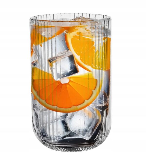 Szklanka prążkowana Literatka do napoju soku wody SELENA  430 ml 1 szt