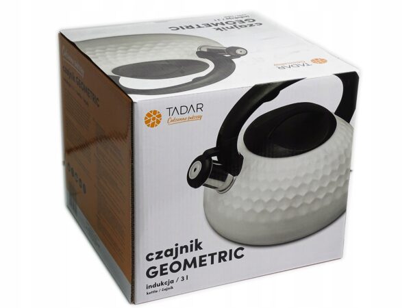 Czajnik stalowy Biały GEOMETRIC  3 L biały - obrazek 8