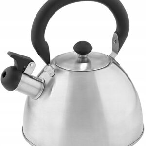 Czajnik Florina Acero 1,9 l – stalowy czajnik tradycyjny z gwizdkiem na indukcję i gaz