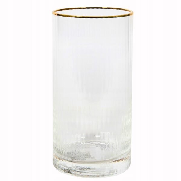 Kieliszek szklanka do LONG DRINK prążkowany Złoty Pasek pasek 450ml 1 szt.