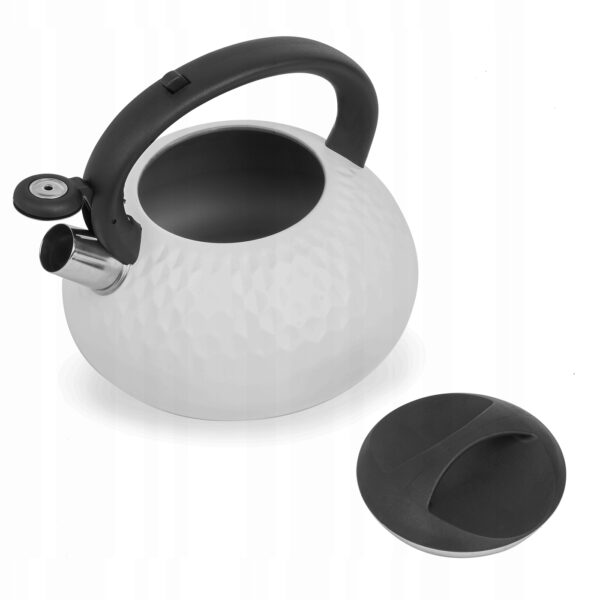 Czajnik stalowy Biały GEOMETRIC  3 L biały - obrazek 6