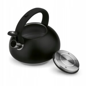 Czajnik Konighoffer Fargo II 2,8 l czarny – stalowy czajnik na indukcję i gaz z gwizdkiem
