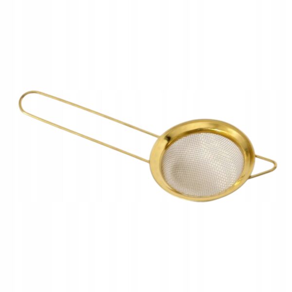 Sitko kuchenne zaparzacz ZŁOTY cedzak do ziół PRZYPRAW 8 cm stal nierdzewna - obrazek 6