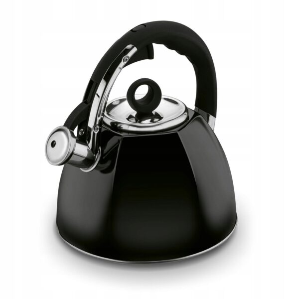 Czajnik stalowy czarny 2,7 l – tradycyjny czajnik z gwizdkiem na indukcję i gaz - obrazek 10
