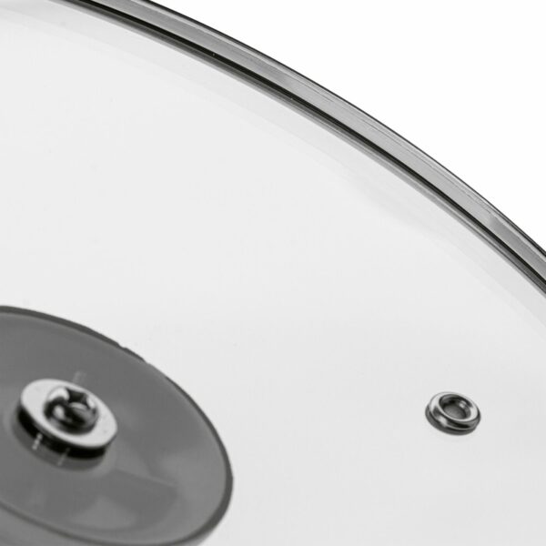 Pokrywka 22 cm szklana metalowy rant Odpowietrznik Żaroodporna - obrazek 4