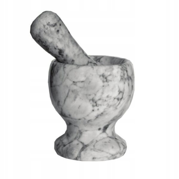 Moździerz kuchenny kamienny marmurowy szary 10,5x10,5 cm - obrazek 4