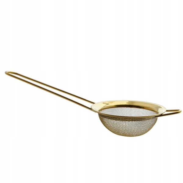 Sitko kuchenne zaparzacz ZŁOTY cedzak do ziół PRZYPRAW 8 cm stal nierdzewna - obrazek 5
