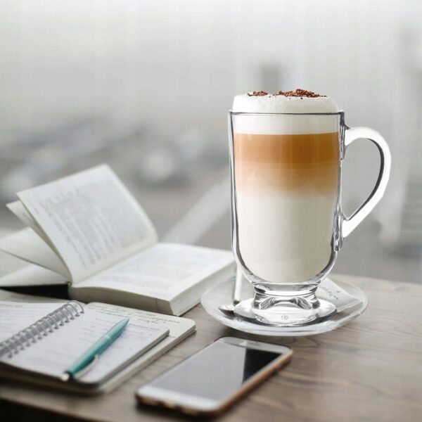 Szklanka do Latte na Stopce Werona szkło 310 ml - obrazek 4