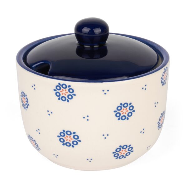Cukiernica Ceramiczna Folklor Biało-Niebieska cukierniczka - obrazek 6