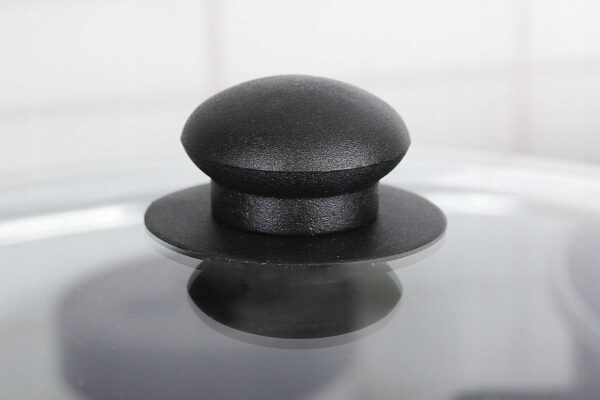 Pokrywka 32 cm szklana metalowy rant Odpowietrznik Żaroodporna - obrazek 4