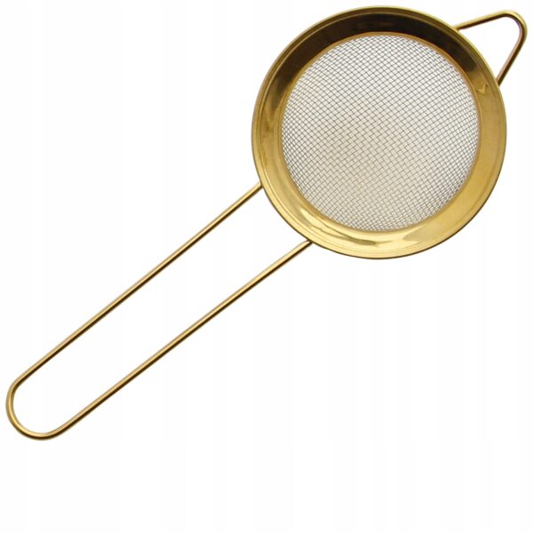 Sitko kuchenne zaparzacz ZŁOTY cedzak do ziół PRZYPRAW 8 cm stal nierdzewna