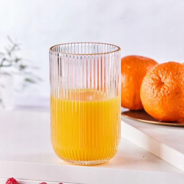 Szklanka prążkowana Literatka do napoju soku wody SELENA  430 ml 1 szt - obrazek 6