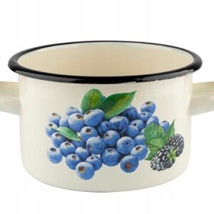 Garnek Emaliowany tradycyjny Emalia Pleszew Borówka 2 L 16 cm