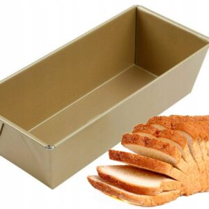 Keksówka Forma do pieczenia chleba Złota nieprzywierająca stalowa 11,8x26cm