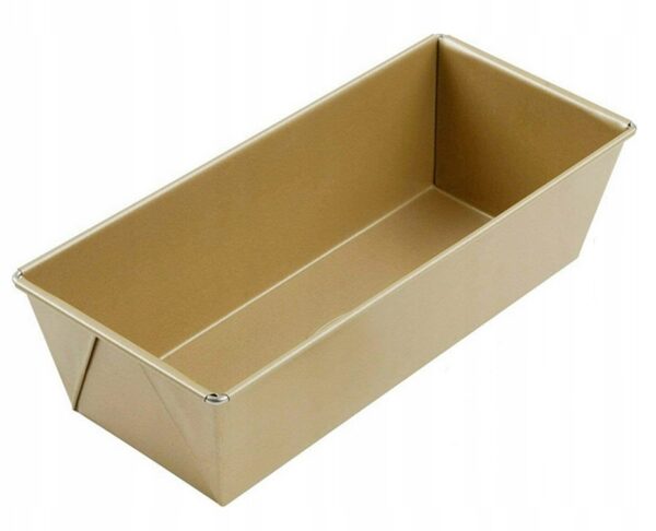 Keksówka Forma do pieczenia chleba Złota nieprzywierająca stalowa 11,8x26cm - obrazek 3