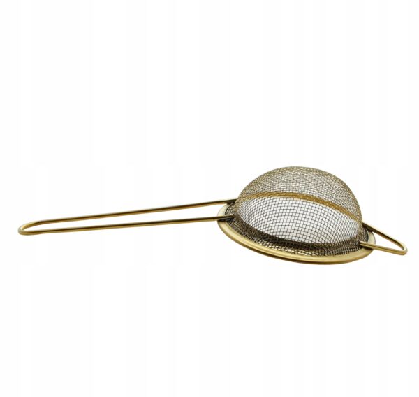 Sitko kuchenne zaparzacz ZŁOTY cedzak do ziół PRZYPRAW 8 cm stal nierdzewna - obrazek 2